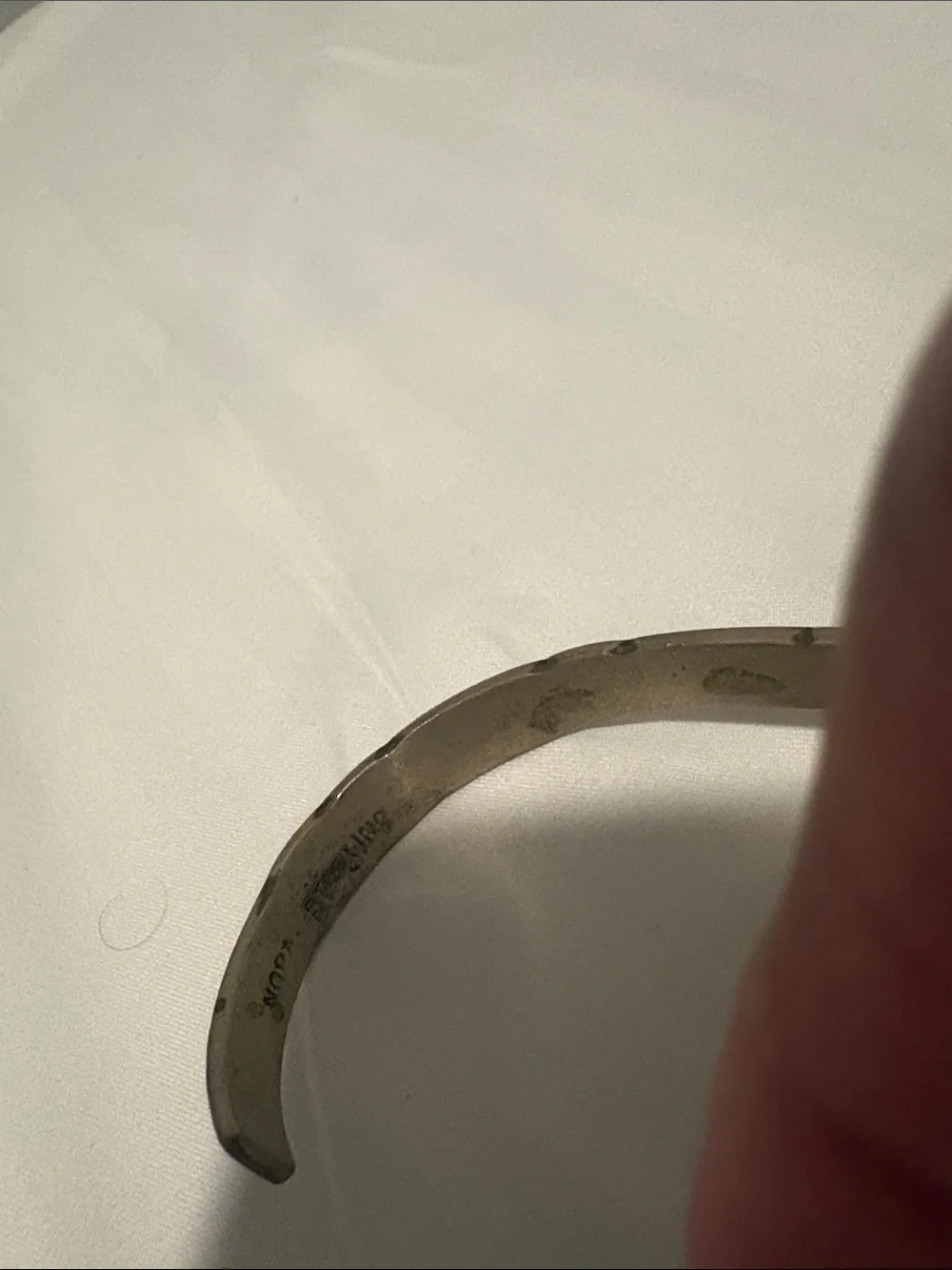Men's Patterned Silver Cuff Bracelet